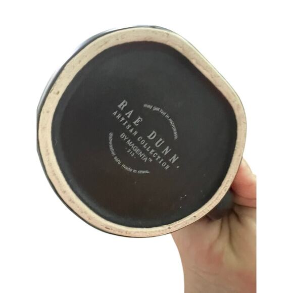 EUC "Hello" Rae Dunn black coffee mug - Picture 4 of 4